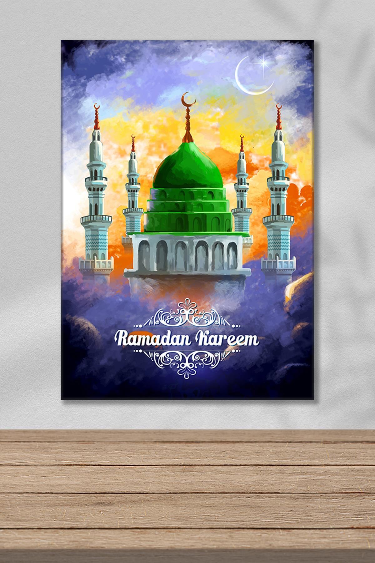 Hayırlı Ramazanlar  8 Dini Art Kanvas Tablo 2221675