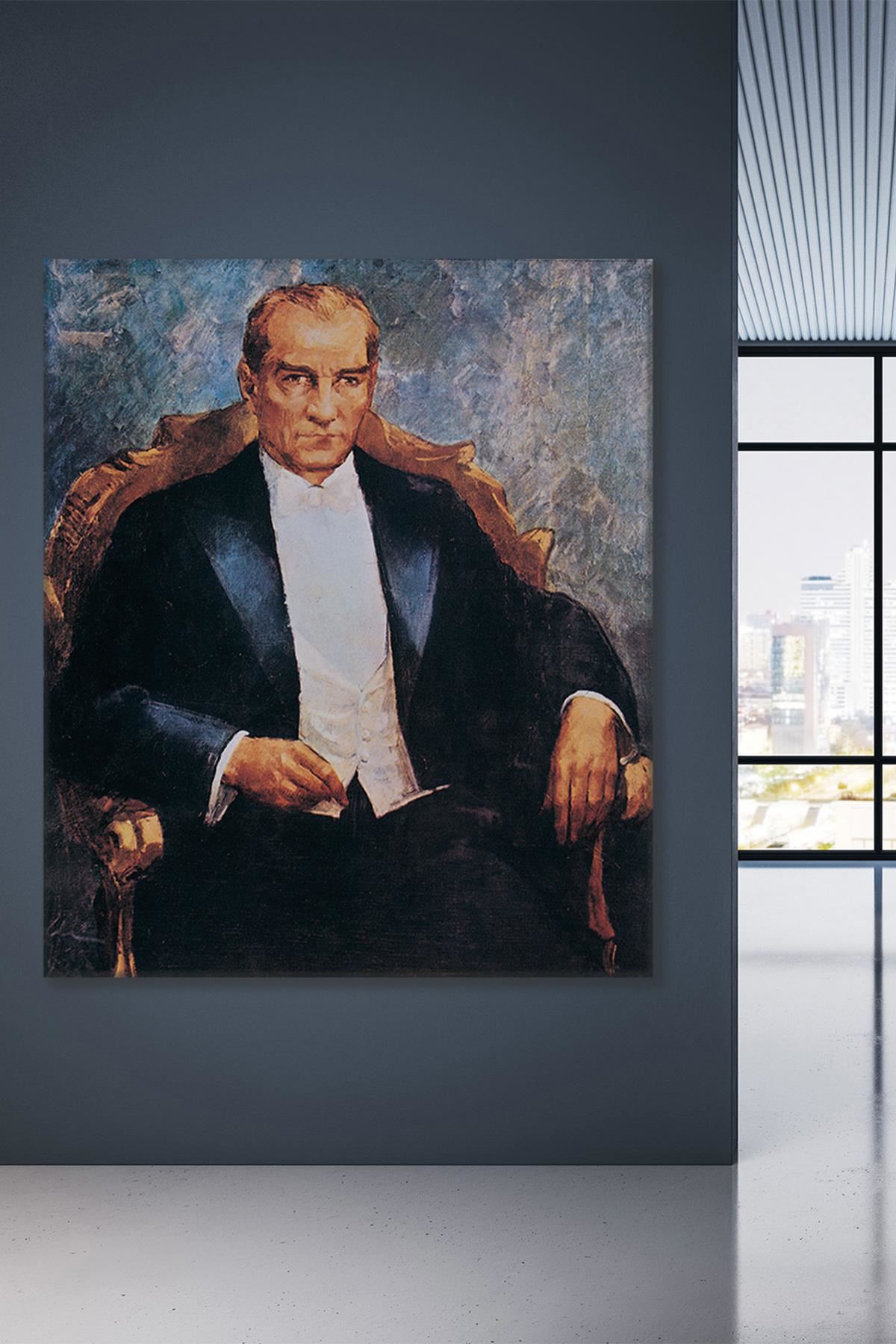 İbrahim Çallı, Atatürk Portresi Kanvas Duvar Tablo 221558