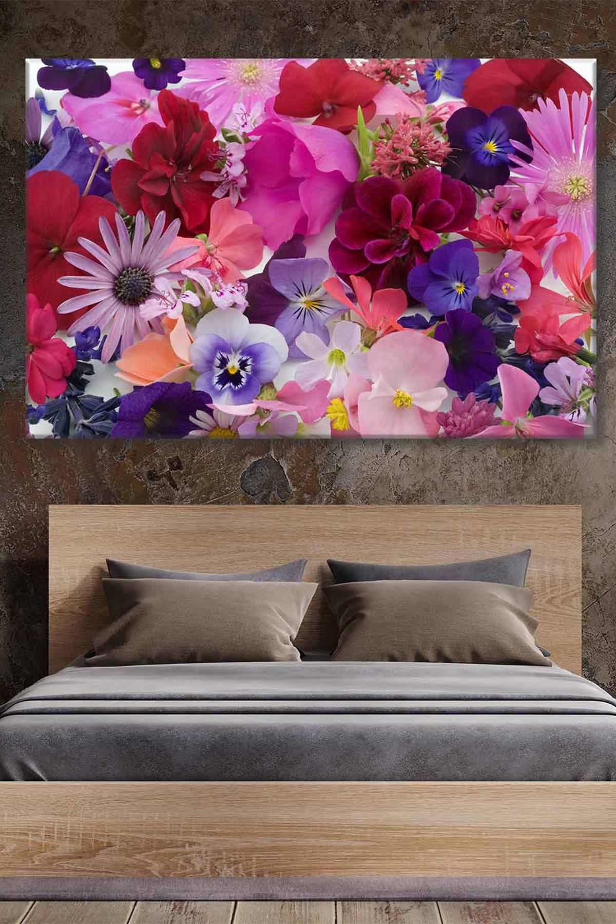 Güzel Doğa Çiçekleri Buluşması Art Kanvas Tablo 2221811