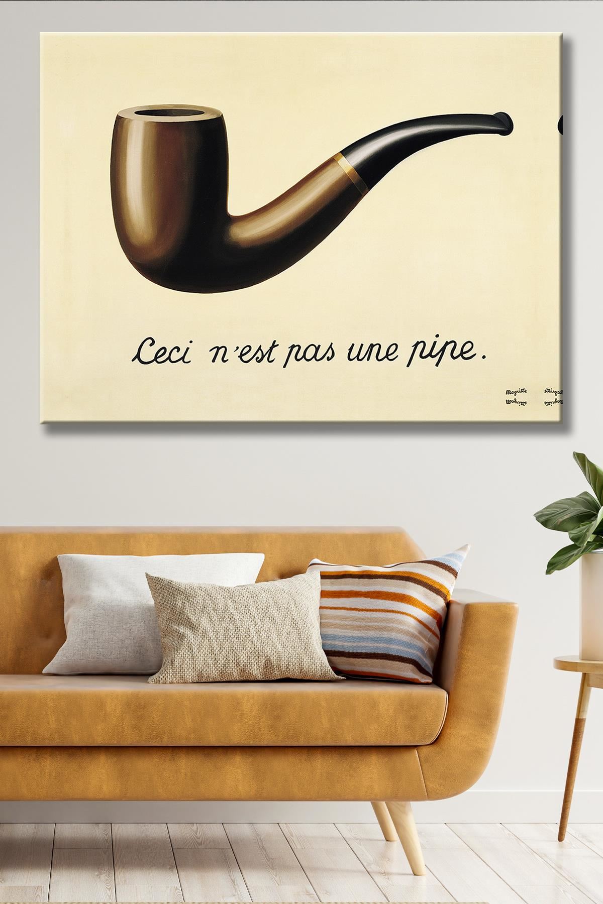 Rene Magritte - The Treachery of Images  - 106276 -  Dekoratif Duvar Kanvas Tablo