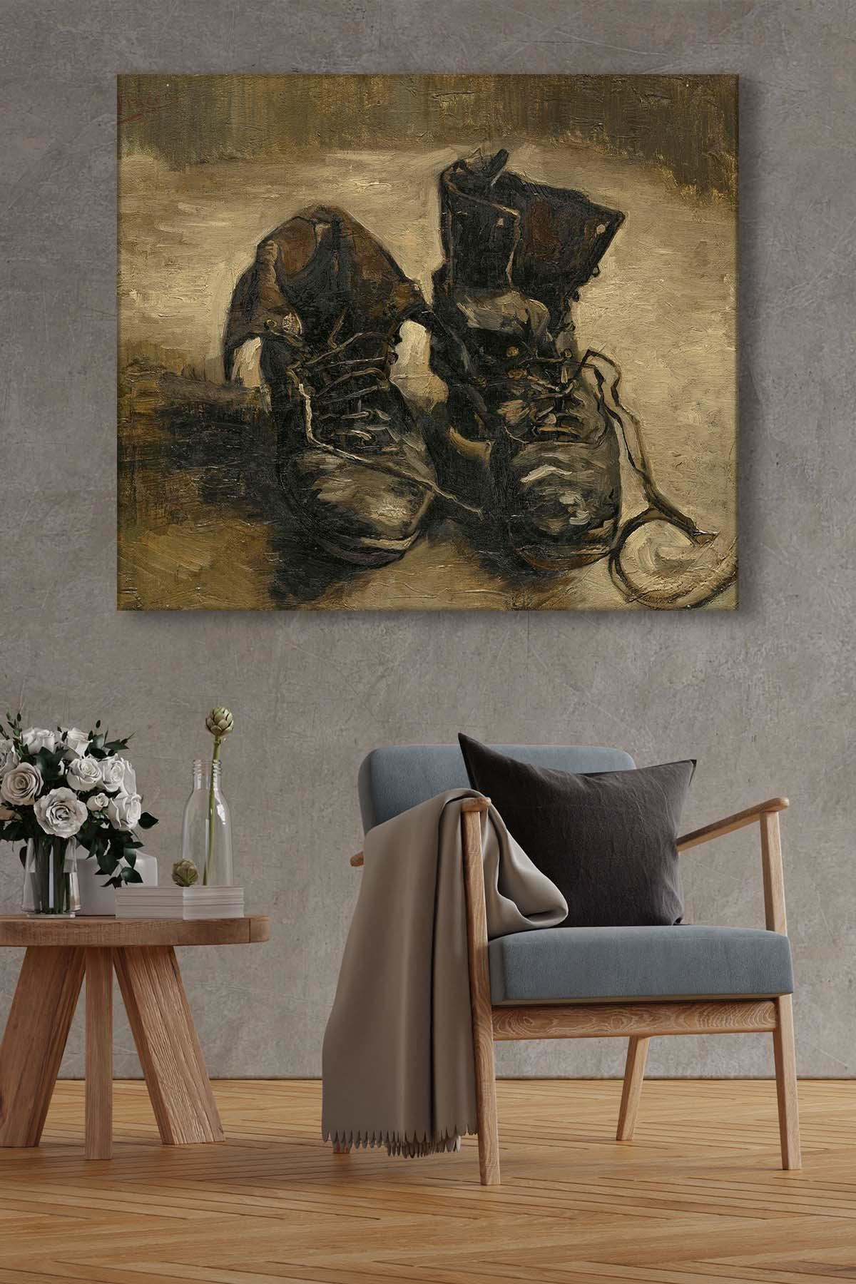 Vincent van Gogh - Pair of Shoes  - 106034 -  Dekoratif Duvar Kanvas Tablo