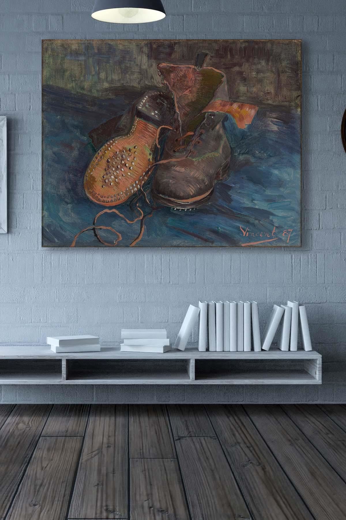 Vincent van Gogh - Three Pair of Shoes  - 106045 -  Dekoratif Duvar Kanvas Tablo