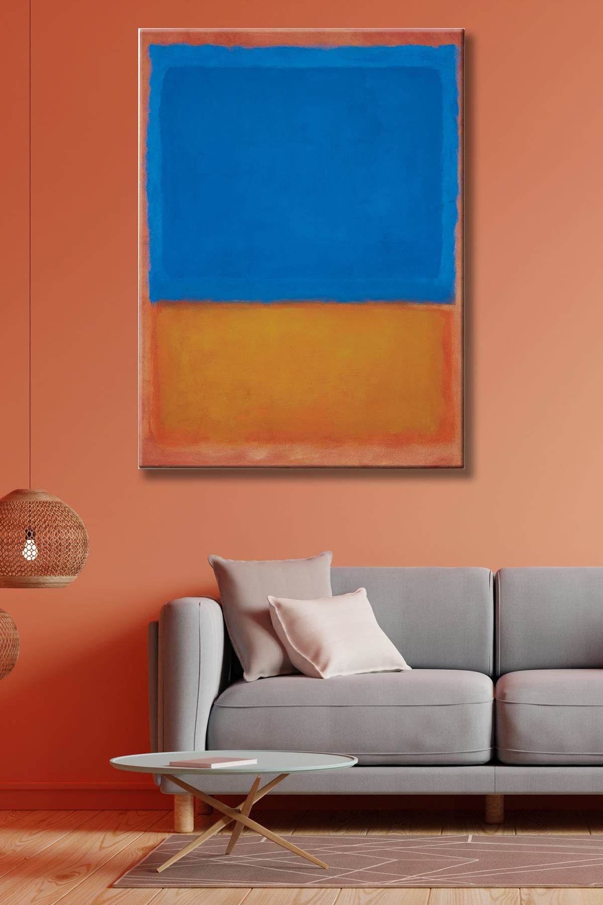 Mark Rothko - Blue Orange  - 106223 -  Dekoratif Duvar Kanvas Tablo