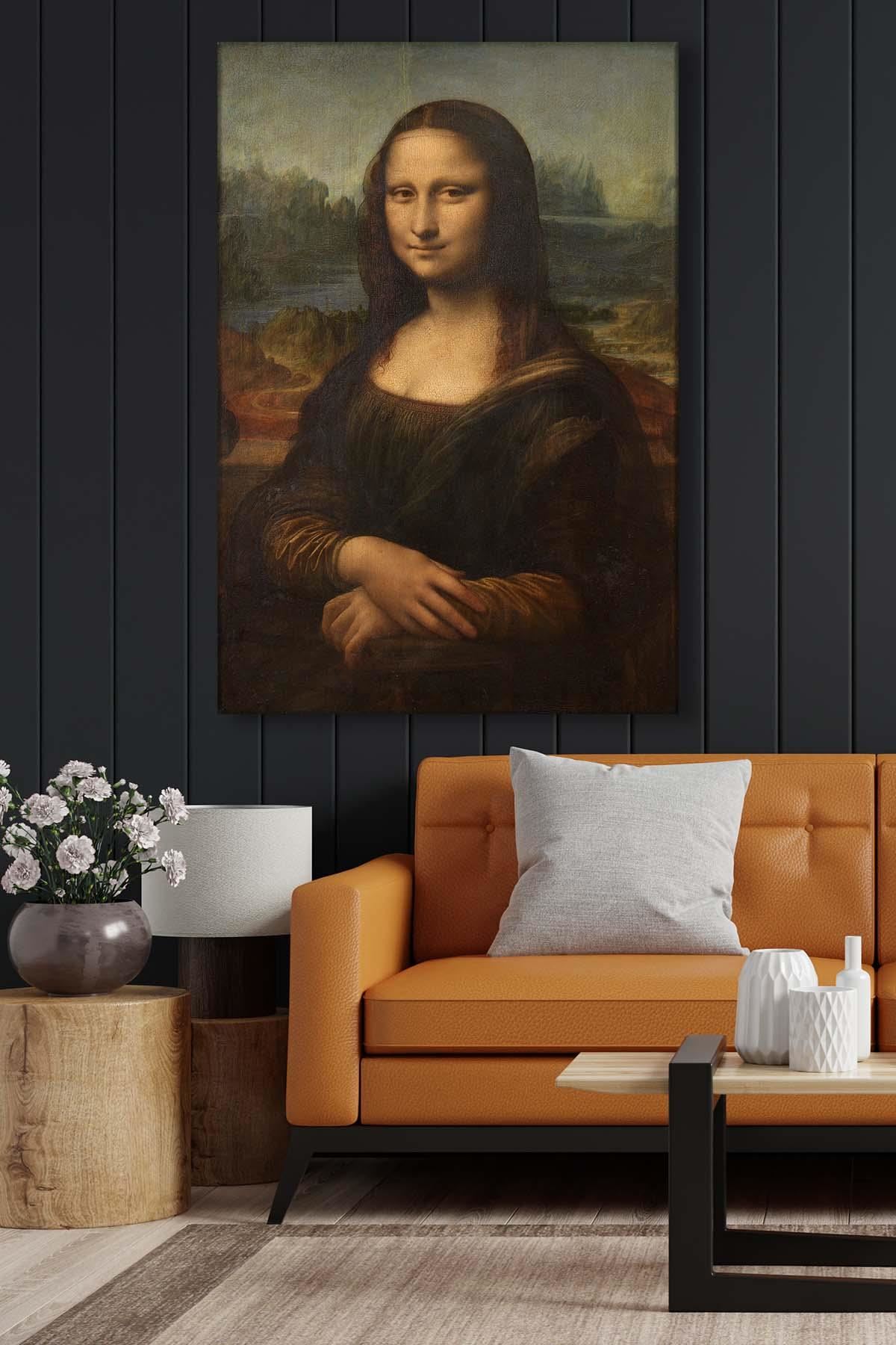 Leonardo da Vinci - Mona Lisa  - 106287 -  Dekoratif Duvar Kanvas Tablo