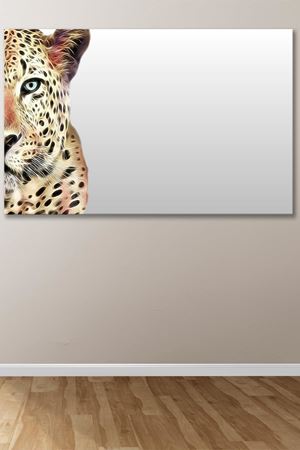 Leopar Yüzünün Sol Kısmı Kanvas Duvar Tablo 4452456