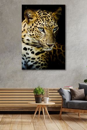 Avına Bakan Leopar Kanvas Duvar Tablo 4452228