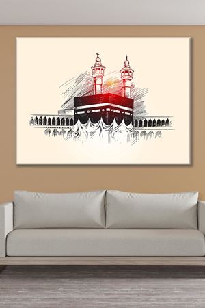 Kabe-i Mükerreme Dini Art Kanvas Tablo 2221710