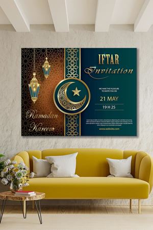 İftar Daveti Dini Art Kanvas Tablo 2221693