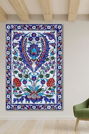 Çini Motif Dini Art Kanvas Tablo 2221644