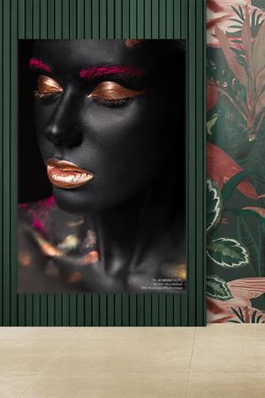 Kırmızı Kaşlı Afrikalı Kadın Art Kanvas Duvar Tablo 2221579