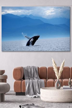 Okyanustaki Balina Kanvas Duvar Tablo 4452347