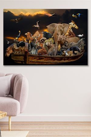 Gezinen Hayvanlar Alemi Kanvas Duvar Tablo 4452412