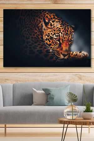 Sakince Uzanan Çita Kanvas Duvar Tablo 4452344