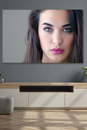 Yeşil Gözlü Doğal Kız Kanvas Duvar Tablo 3322278