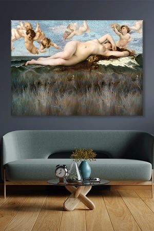 Uzanmış Kadın ve Çocuklar Kanvas Duvar Tablo 3322676