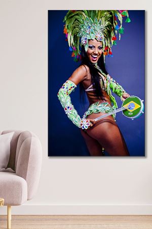 Zenci Karnaval Kızı Kanvas Duvar Tablo 3322820