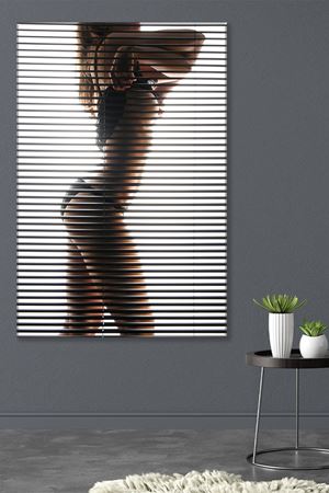 Soyunan Güzel Kadın Duvar Kanvas Tablo 3322053