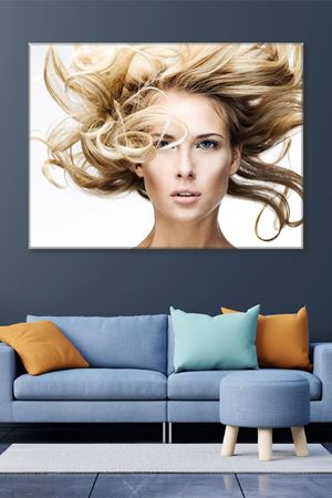 Saçları Dağılmış Doğal Kadın Duvar Kanvas Tablo 3322112