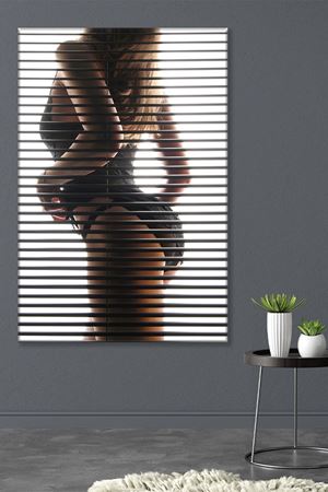 Parmaklıklar Ardında Kadın Duvar Kanvas Tablo 3322051