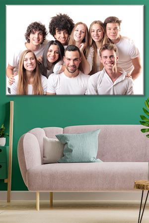 Mutlu ve Gülen İnsanlar Duvar Kanvas Tablo 3322163