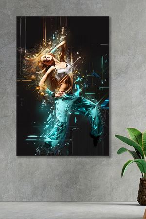 Rap Yapan Kız Duvar Kanvas Tablo 3322049