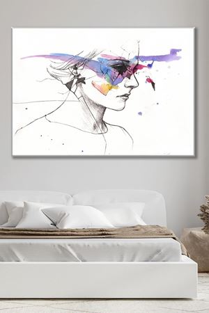 Minimalist Kadın Duvar Kanvas Tablo 3322065