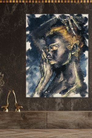 Modern Dokunuşlu Kadın Duvar Kanvas Tablo 3322176