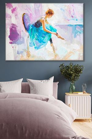 Pembe Balerin Kız Duvar Kanvas Tablo 3322036