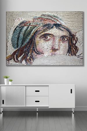 Mermer Desenli Kadın Kanvas Duvar Tablo 3322306