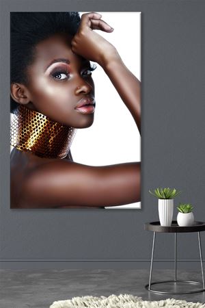 Mavi Gözlü Arap Kız Kanvas Duvar Tablo 3322772