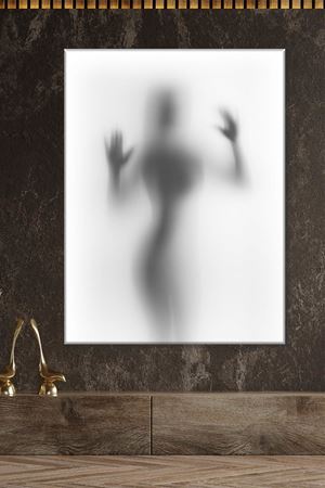 Kadın Gölgesi Silüet Duvar Kanvas Tablo 3322102
