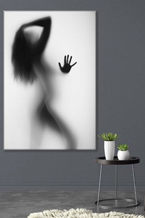 Kadın Sülieti Gölgesi Duvar Kanvas Tablo 3322158