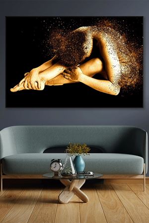 İçine Kapanmış Kadın Duvar Kanvas Tablo 3322105