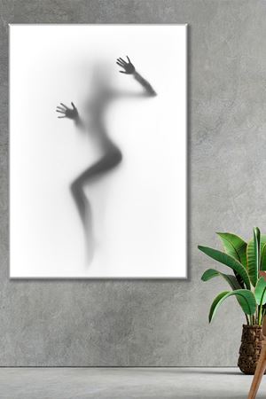 Hapis Olmuş Kadın Gölgesi Duvar Kanvas Tablo 3322045