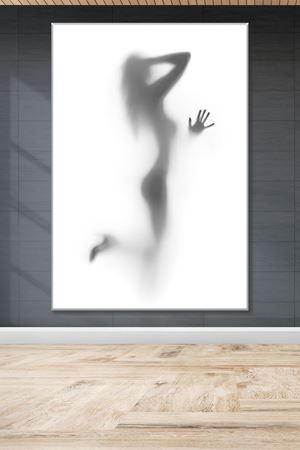 Erotik Kadın Gölgesi Duvar Kanvas Tablo 3322029