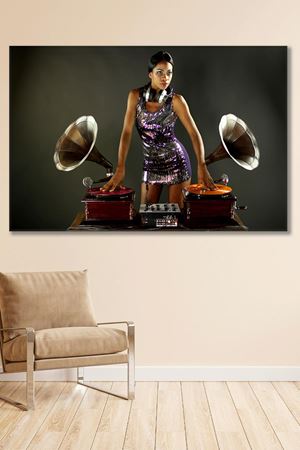 DJ Güzel Kadın Kanvas Duvar Tablo 3322283