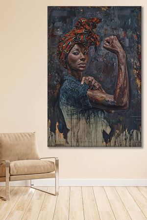 Güçlü Arap Kadın Duvar Kanvas Tablo 3322022