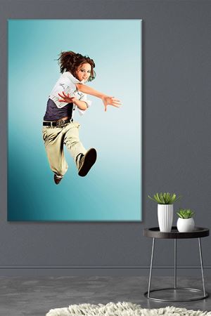 Havada Dans Eden Kadın Kanvas Duvar Tablo 3322262