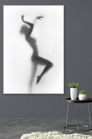 Dans Eden Kadın Silüeti Duvar Kanvas Tablo 3322186