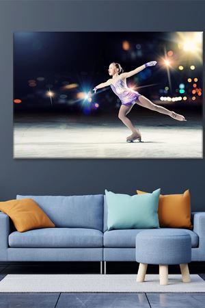 Buzla Dans Eden Kız Kanvas Duvar Tablo 3322400