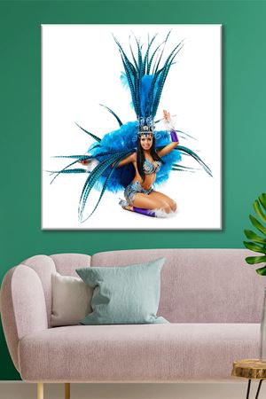 Brezilya Karnaval Dansçısı Kanvas Duvar Tablo 3322311