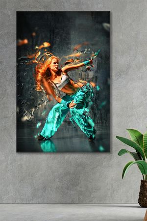 Dans Eden Kız Duvar Kanvas Tablo 3322062