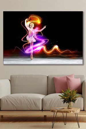 Buzda Dans Eden Kız Kanvas Duvar Tablo 3322240