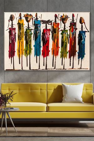 Arap Kızlar Kanvas Duvar Tablo 3322660