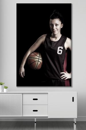 Basketbolcu Kadın Duvar Kanvas Tablo 3322052