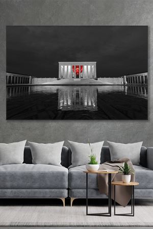 Ankara Anıtkabir Gece Görüntüsü Kanvas Duvar Tablo 221564