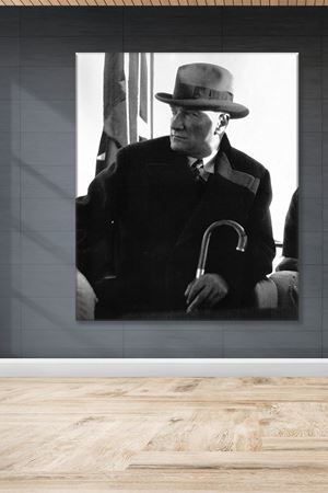 Fötr Şapka Atatürk Kanvas Duvar Tablo 221524