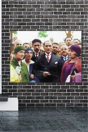 Atatürk ve Medeni Kanunun Kabulü ve Kadın Hakları Kanvas Duvar Tablo 221506