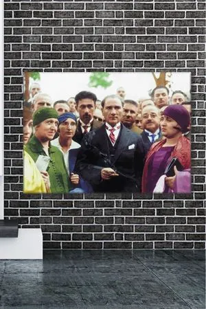 Atatürk ve Medeni Kanunun Kabulü ve Kadın Hakları Kanvas Duvar Tablo 221506