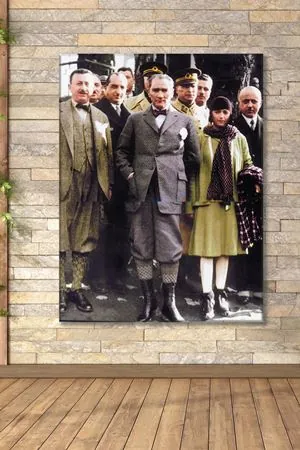 Atatürk Yalova'da Baltacı Çiftliğinde Kanvas Duvar Tablo 221494